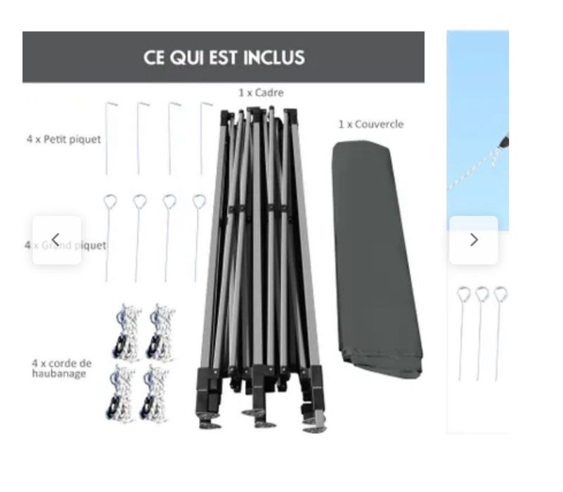 Pavilion de grădină pliabil și retractabil 3x3 m