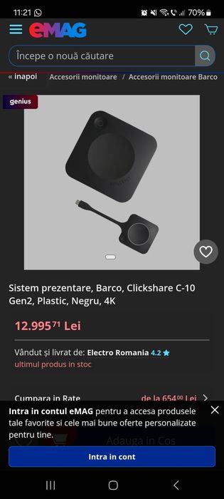 Sistem de prezentare Barco ClickShare C-10
