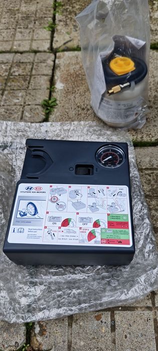 авариен комплект(компресор +пяна)за гуми Kia/Hyundai (заместител на ре