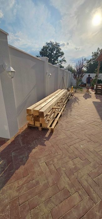 Vand 9 grinzi lemn 15x15 rindeluite