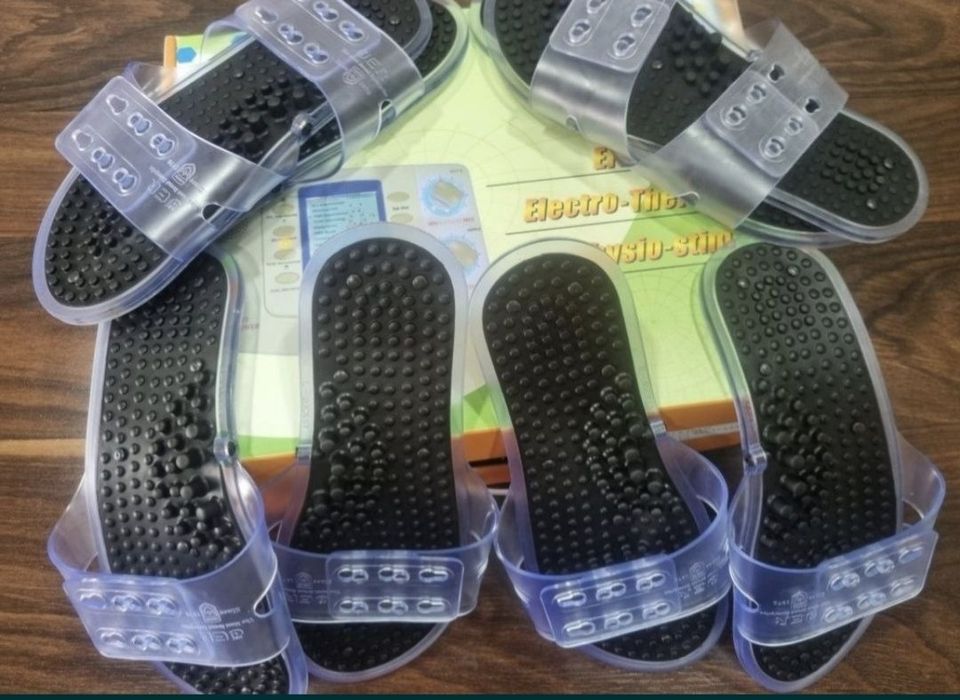 Зинда, электрофорез аппаратини ку́шимча насадкалари ва тапочкаси .