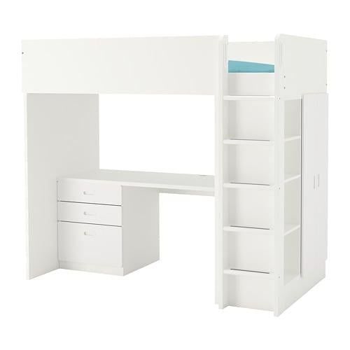 2 броя двуетажни легла с бюра