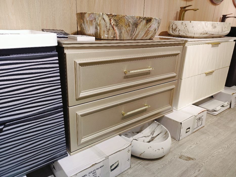 Ossoceramics. Mebel PVC. Dush i rakovina smisitel