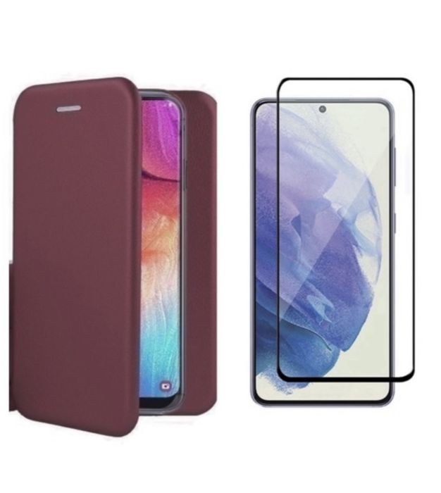 Husa Carte Material Piele si Folie Sticla Samsung A13/A23/A15/A05/A06