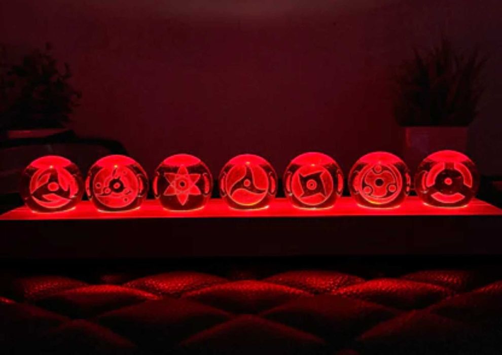 Набор из 7 Шаринганов в виде хрустального шара