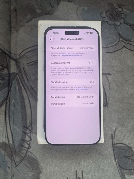 Iphone 16 pro max/90% baterie