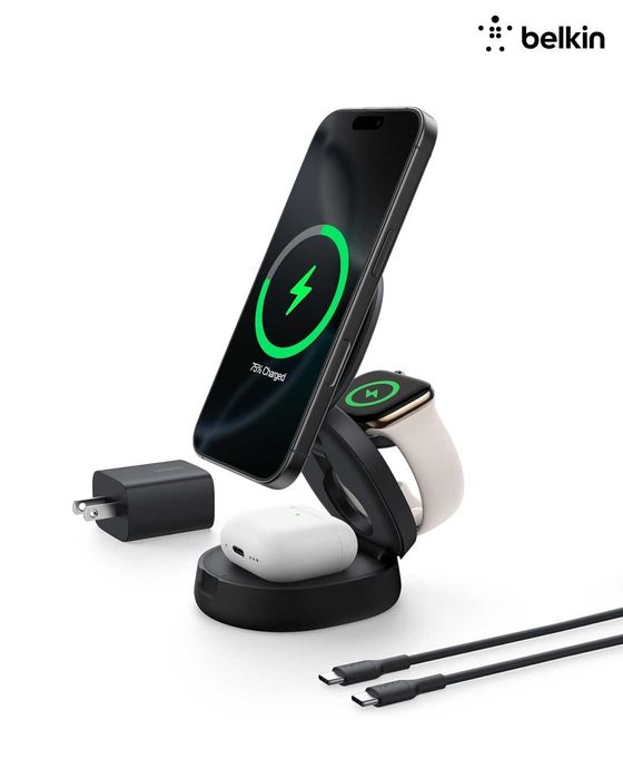 Беспроводная зарядка Belkin 3-in-1 Convertible Charging Stand