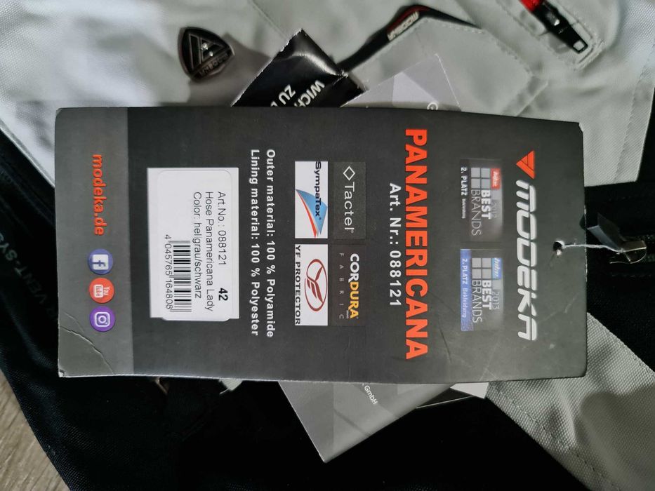 Pantaloni textili moto/touring all season Modeka Panamerica Lady, noi