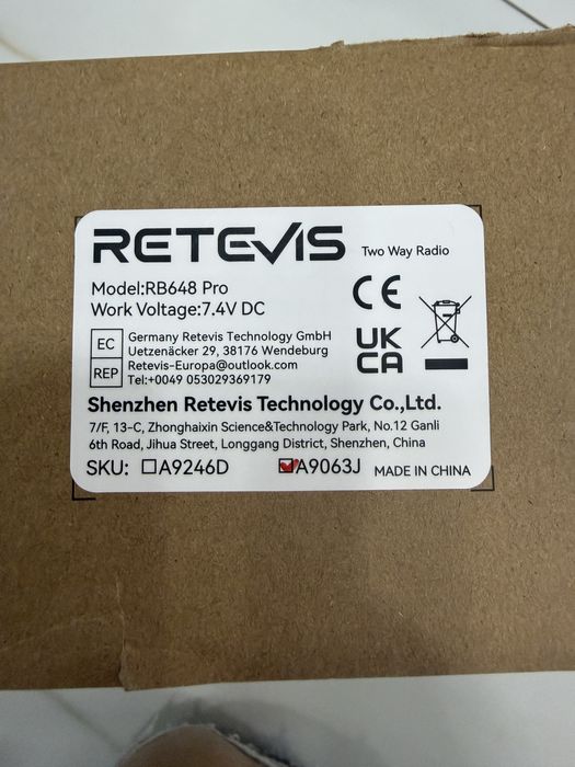 Set 6 bucati Retevis RB648P Pro Transmițător Wireless UHF 5W / sigilat