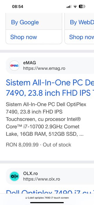 Dell Optiplex 7490 i7 cu Touchscreen