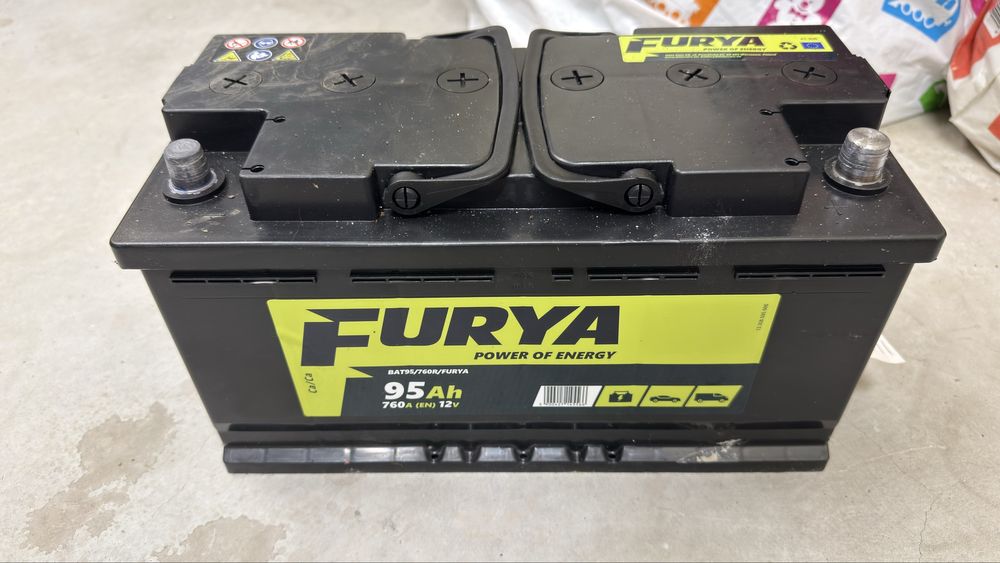 Акумулатор 95Ah 760A FURYA КАТО НОВ!!