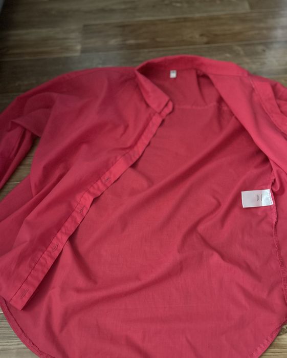 Малиновая рубашка 100% хлопок