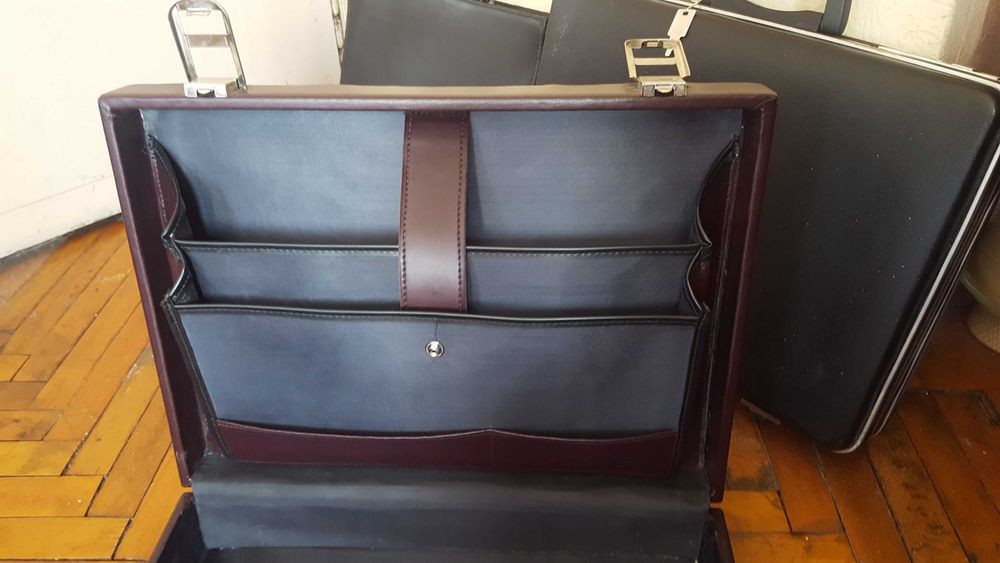 Ново кожено дипломатическо куфарче, чанта, куфар