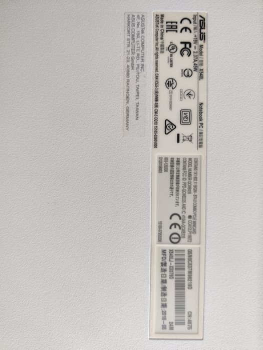 Laptop ASUS X540L i3 Windows 10 pro instalat si activat