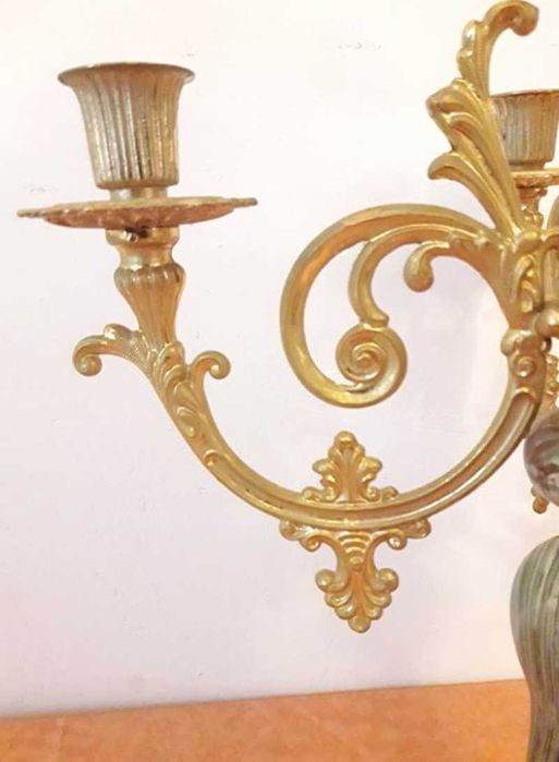 Sfejnic din bronz cu onix