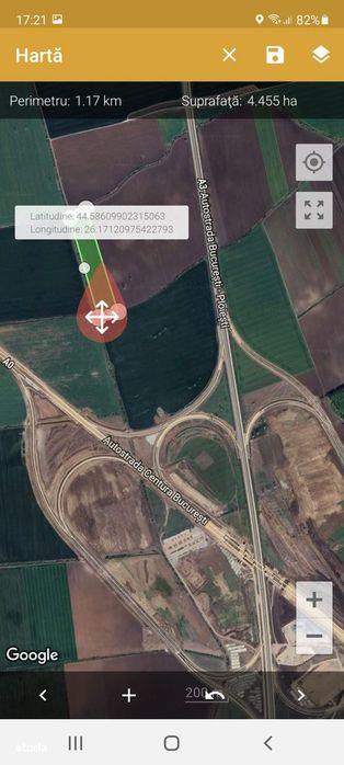 Teren de vânzare – 4 ha lângă nod rutier A0 – A3, ideal pentru hale