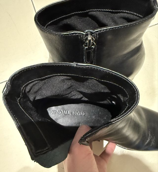 Botine Ghete Kendall+Kylie piele negru marime 9US/ 39-40EU