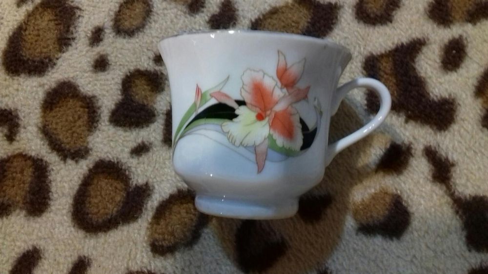 Set 6 cești cafea model floral