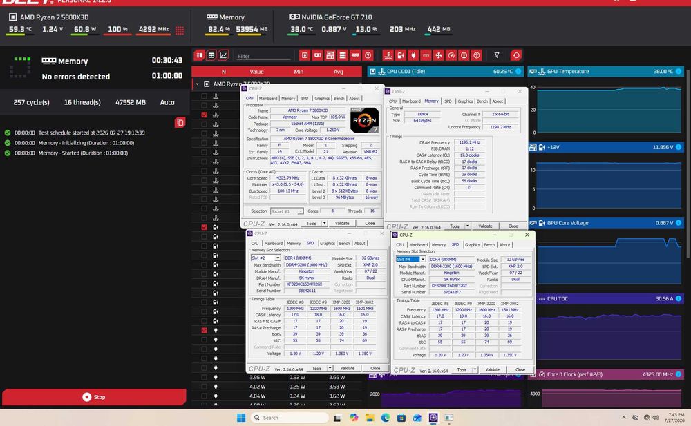 Процесор AMD Ryzen 7 5800X3D, 8 Cores (Up to 4.5GHz), 100MB Cache AM4
