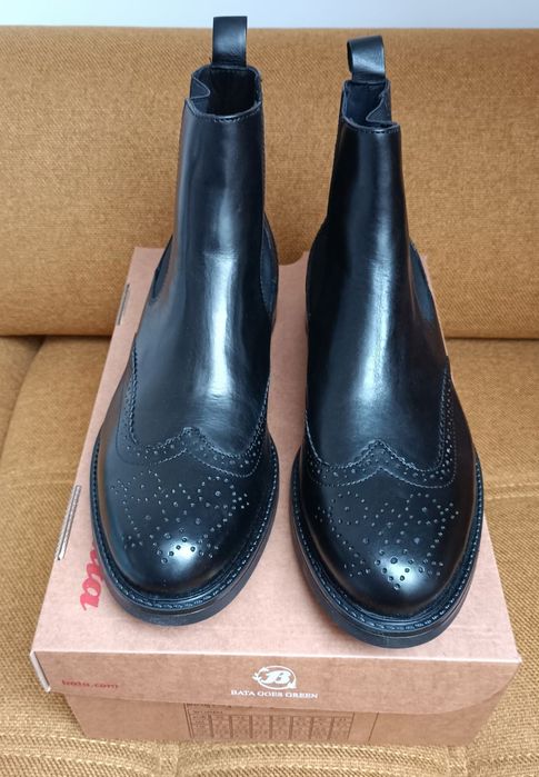Нови BATA мъжки боти/ботуши естествена кожа 42 номер