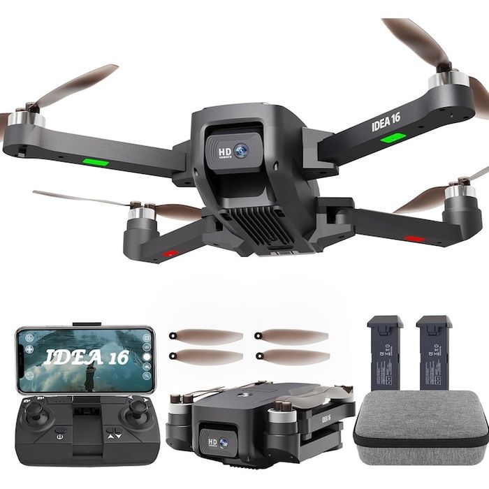 Drona Le-idea 16 pentru adulti, cu motor fara perii, camera duala 4K