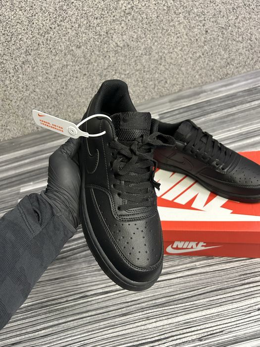 Adidasi Nike Court Vision Low Negri Marimea 43 Noi in Cutie Piele Eco