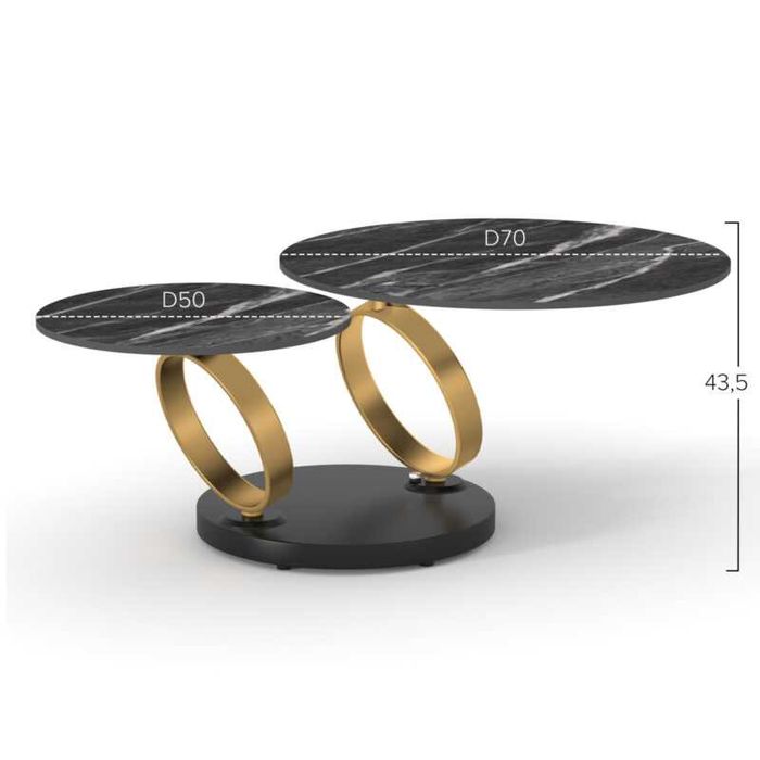 Маса за кафе, SM18096, Капучино, Керамика, 77х50х44см.