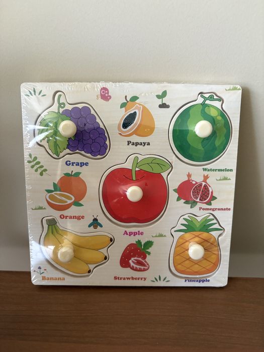 Дървен образователен пъзел за деца