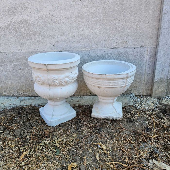 Jardiniera Ciment Alb