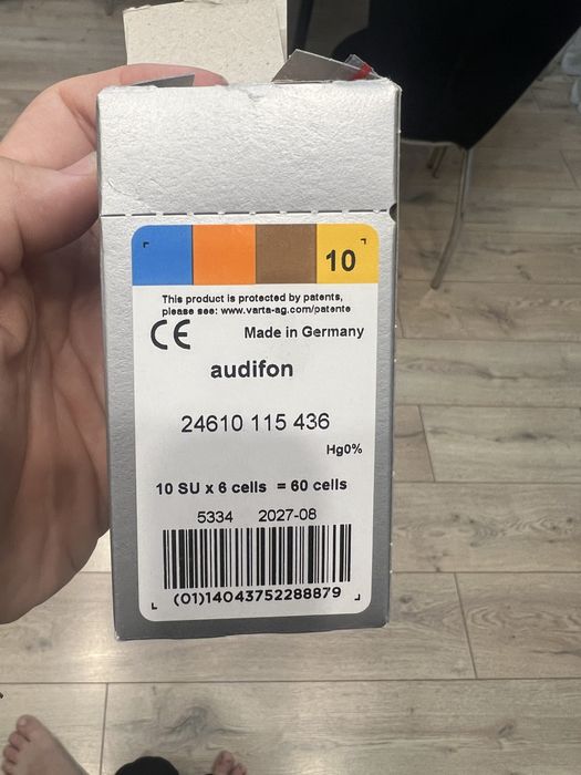 воздушно-цинковые батарейки Audifon №10 для слуховых аппаратов