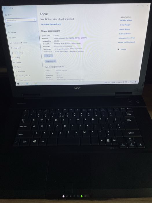 Laptop NEC VersaPro VK20EA-M
