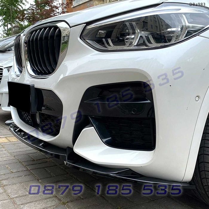 Тунинг лип спойлер преден сплитер броня BMW X3 G01 X4 G02 бмв г01 г02
