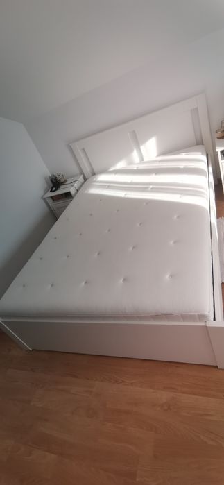 Pat și saltea 140 cm, Ikea