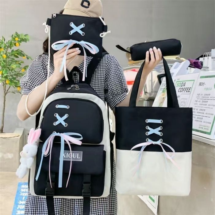 Школьный рюкзак комплект 4 в 1 портфель сумка пинал