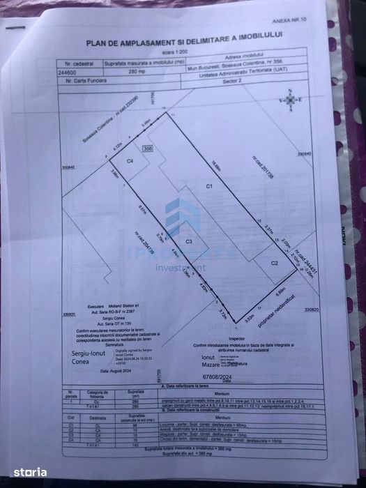 Teren 280 mp Deschidere 11ml Soseaua Colentina