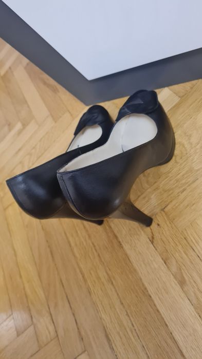Pantofi cu toc negri  piele naturala 35