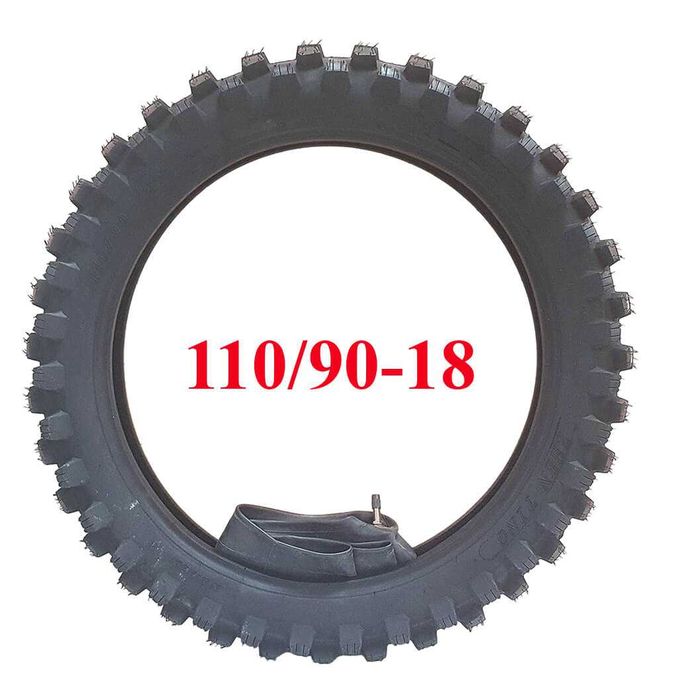 Гума вътрешна и външна 110/90-18 за кросов мотор
