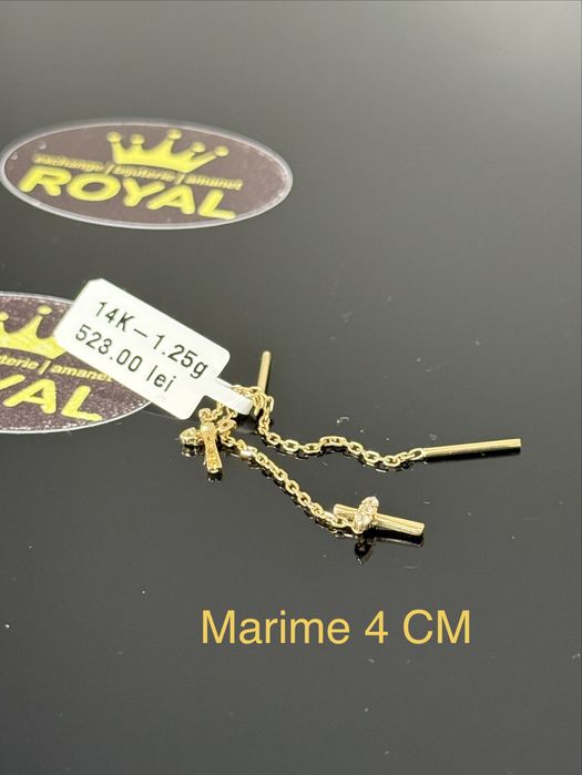 Bijuteria Royal : Cercei AUR 14K / 1.25 GR