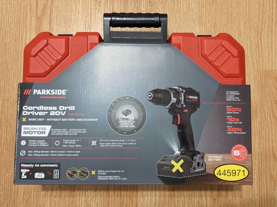 Акумулаторна бормашина PARKSIDE PABSP 20 Li C4 PERFORMANCE винтоверт