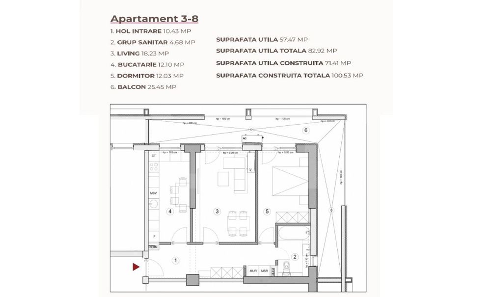 Apartament 2 camere, 82.92 mp, ansamblu 0% Comision Achizitie, Calea S — fotografia 2