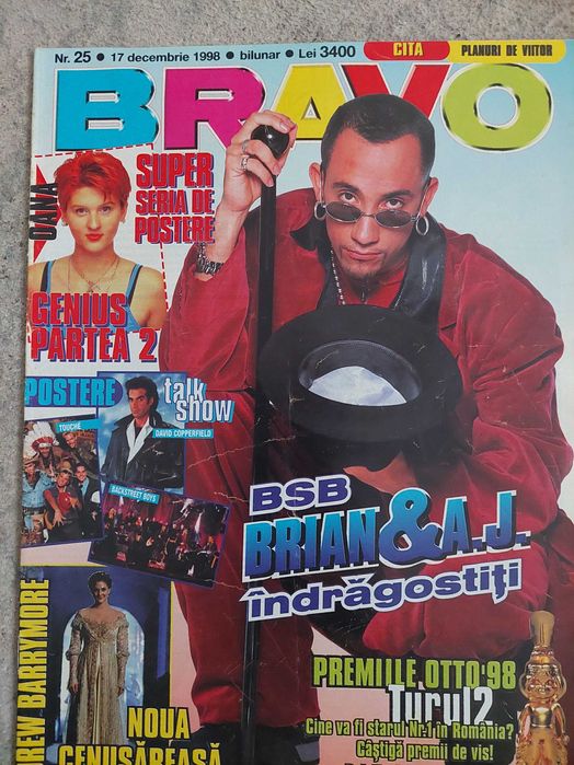 Revista Bravo cu AJ Backstreet boys pe coperta 25 / 1998