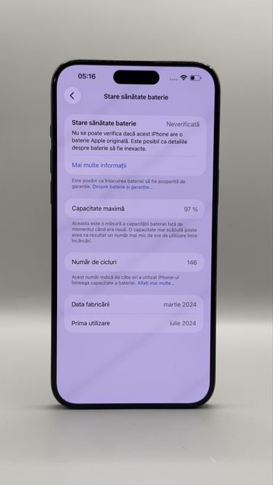 iPhone 15 Pro Max Blue Titan Baterie 97%  256GB