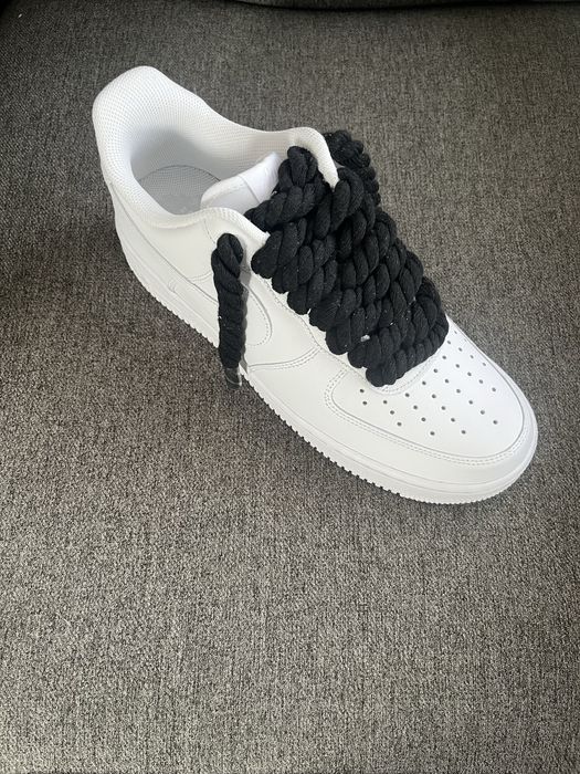 Nike Air Force 1 Custom, Black Rope Laces