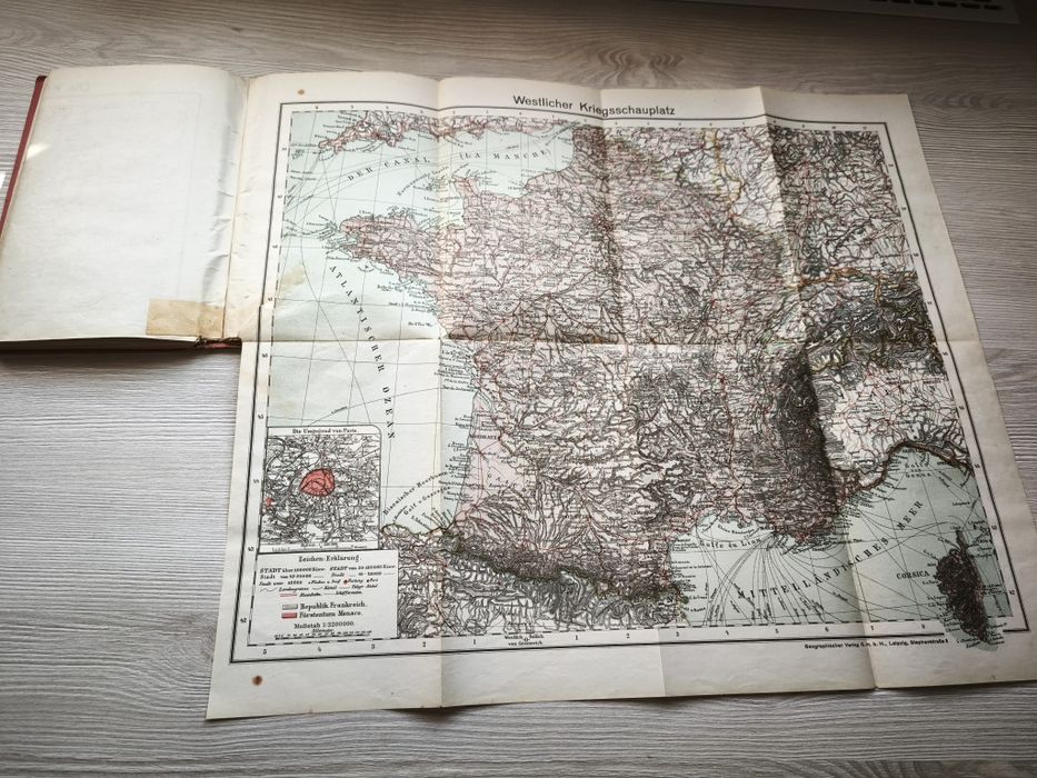 Harti din ww1 Germania -Kriegs Atlas 1915