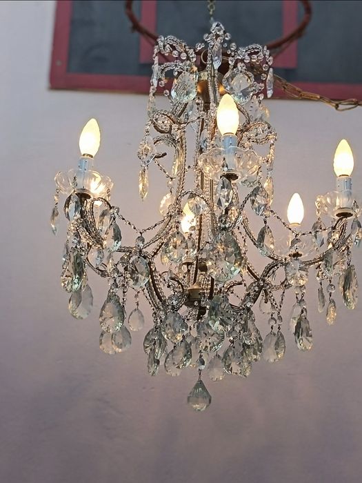 Vand candelabru de cristal  restaurat