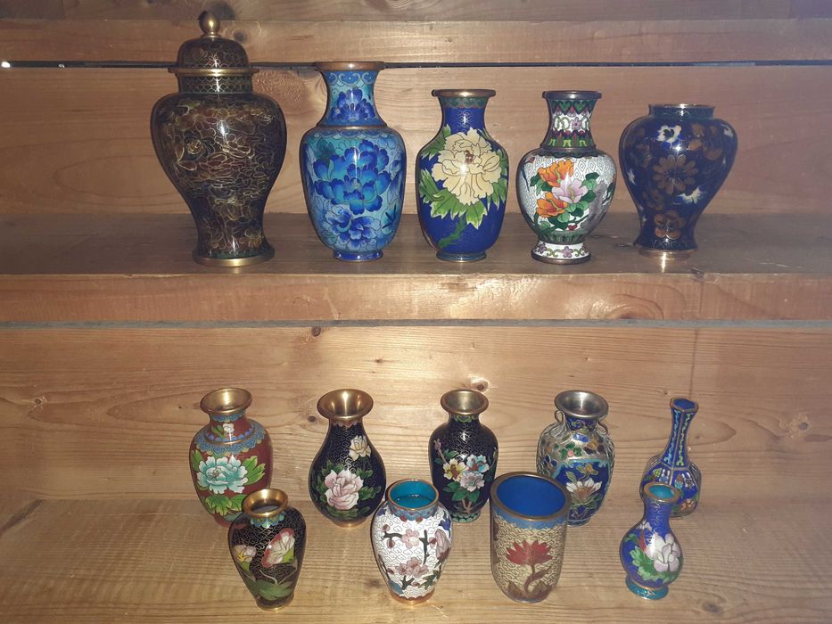 vaza cloisonne chinezeasca