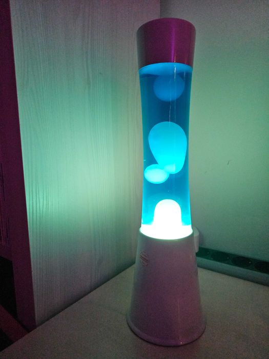 Lava Lamp Fisura Alb - Albastru 40cm