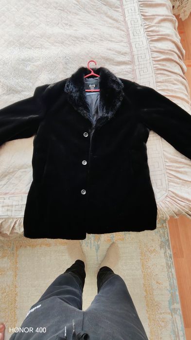 Шуба мужская черная