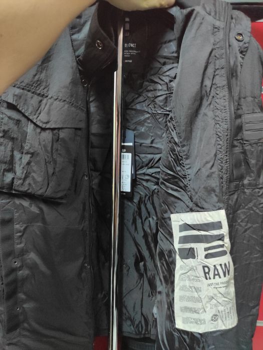 Мъжко оригинално яке G-star Raw Rovic S ново тънко джи стар черно