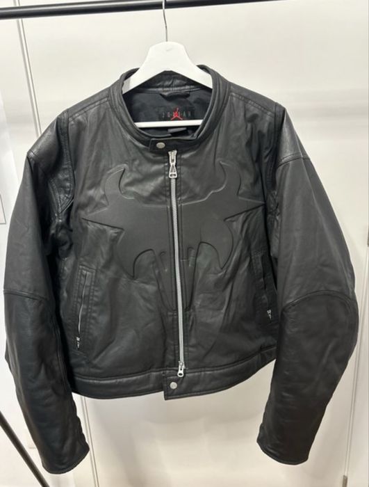 Jordan x Travis Scott Cactus Jack Leather Jacket – Black
